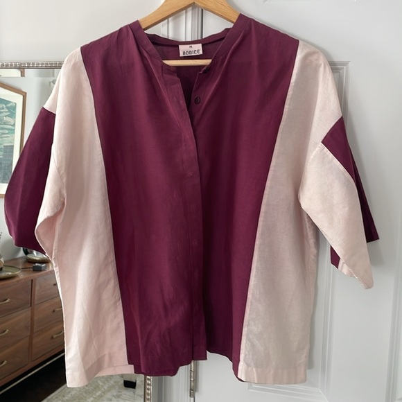 BODICE Colorblock Maroon Blouse - Picture 4 of 15